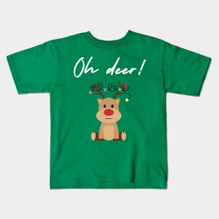 Oh deer, Christmas is near Kids T-Shirt